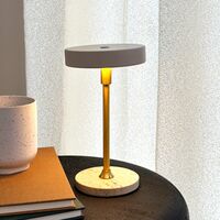 Moonlight Mini Portable Table Lamp LED Beige/Travertin/Brass