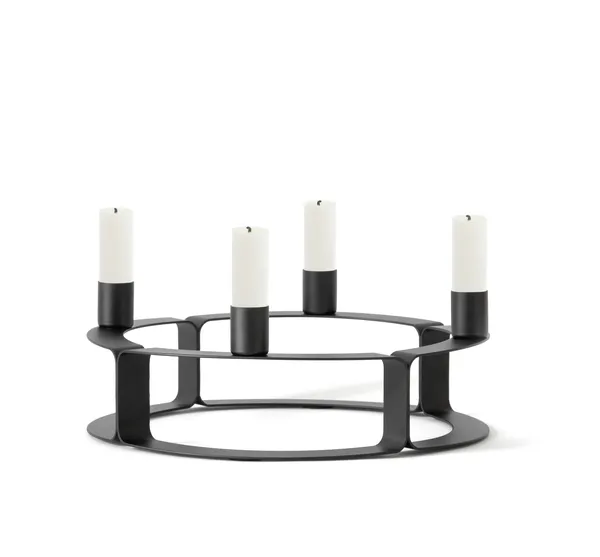 Lucca Candle Holder Matte Black