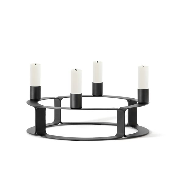 Lucca Candle Holder Matte Black