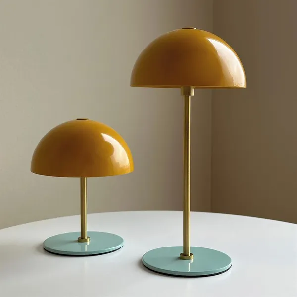 Along Mini Portable Table Lamp LED Set 2 pcs Curry/Turquoise/Brass