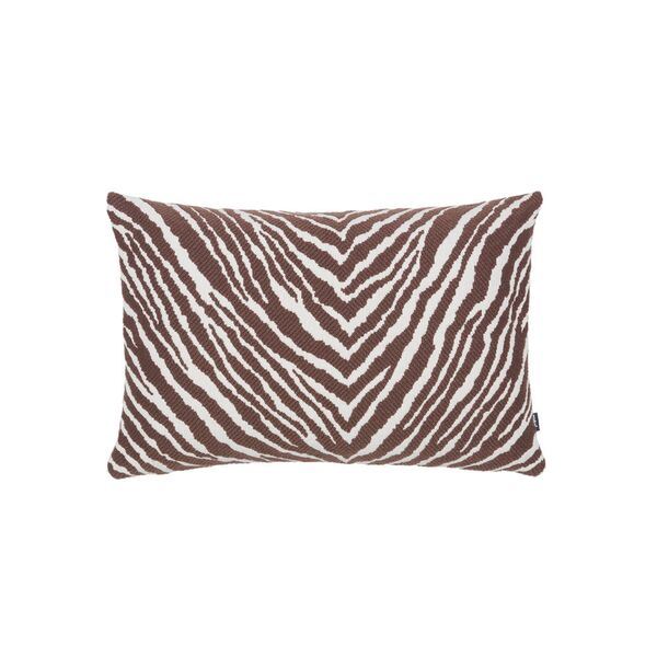 Funda de Cojín AACCC Zebra 40x60 Marrón/Blanco
