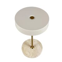 Moonlight Lámpara de mesa portátil LED Beige/Travertino/Latón
