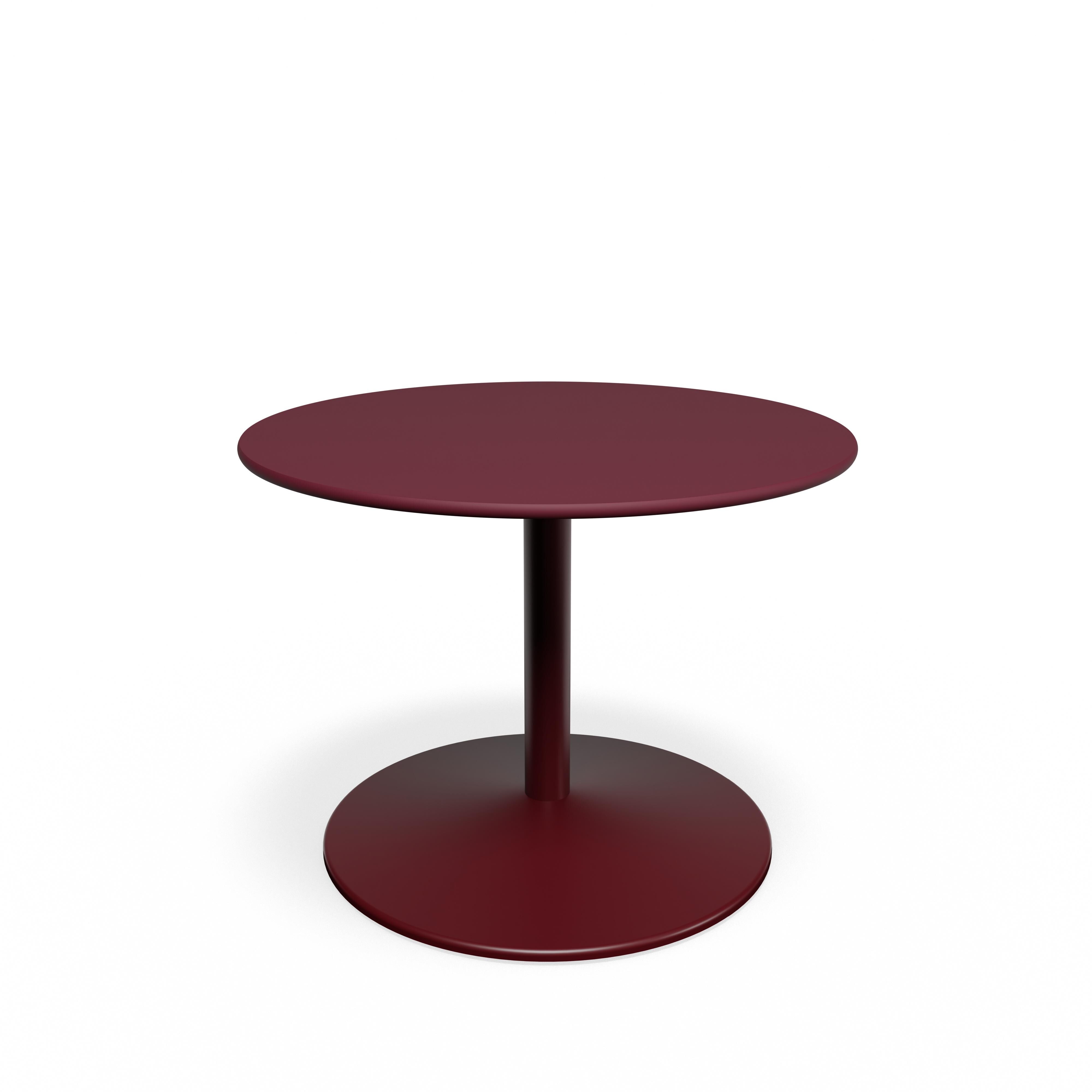 Panton Sofabord Ø60 4154-Forbo Burgundy Linoleum