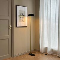 Arch gulvlampe, sort/messing