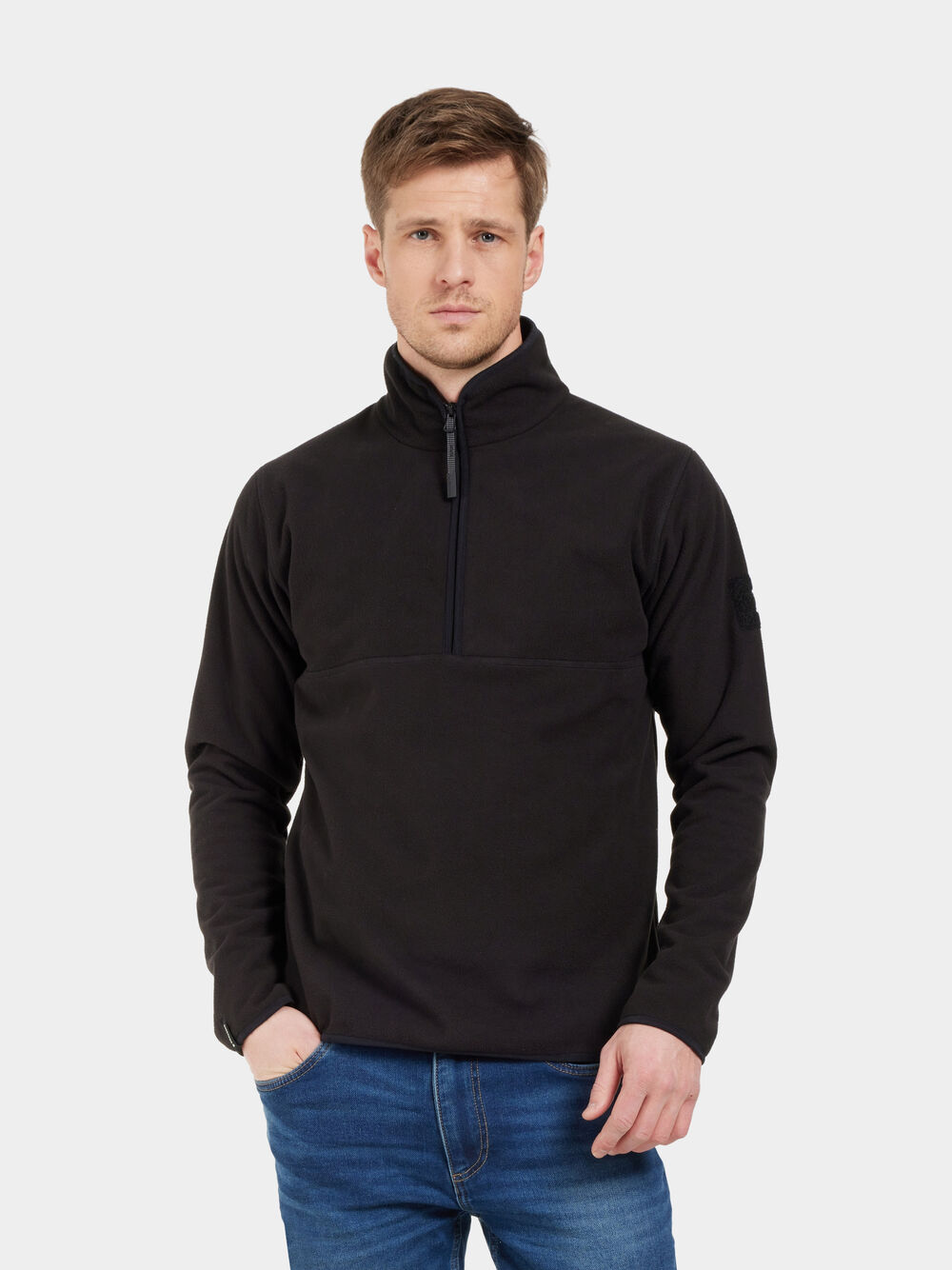 Hannes Windproof Half-Zip Black