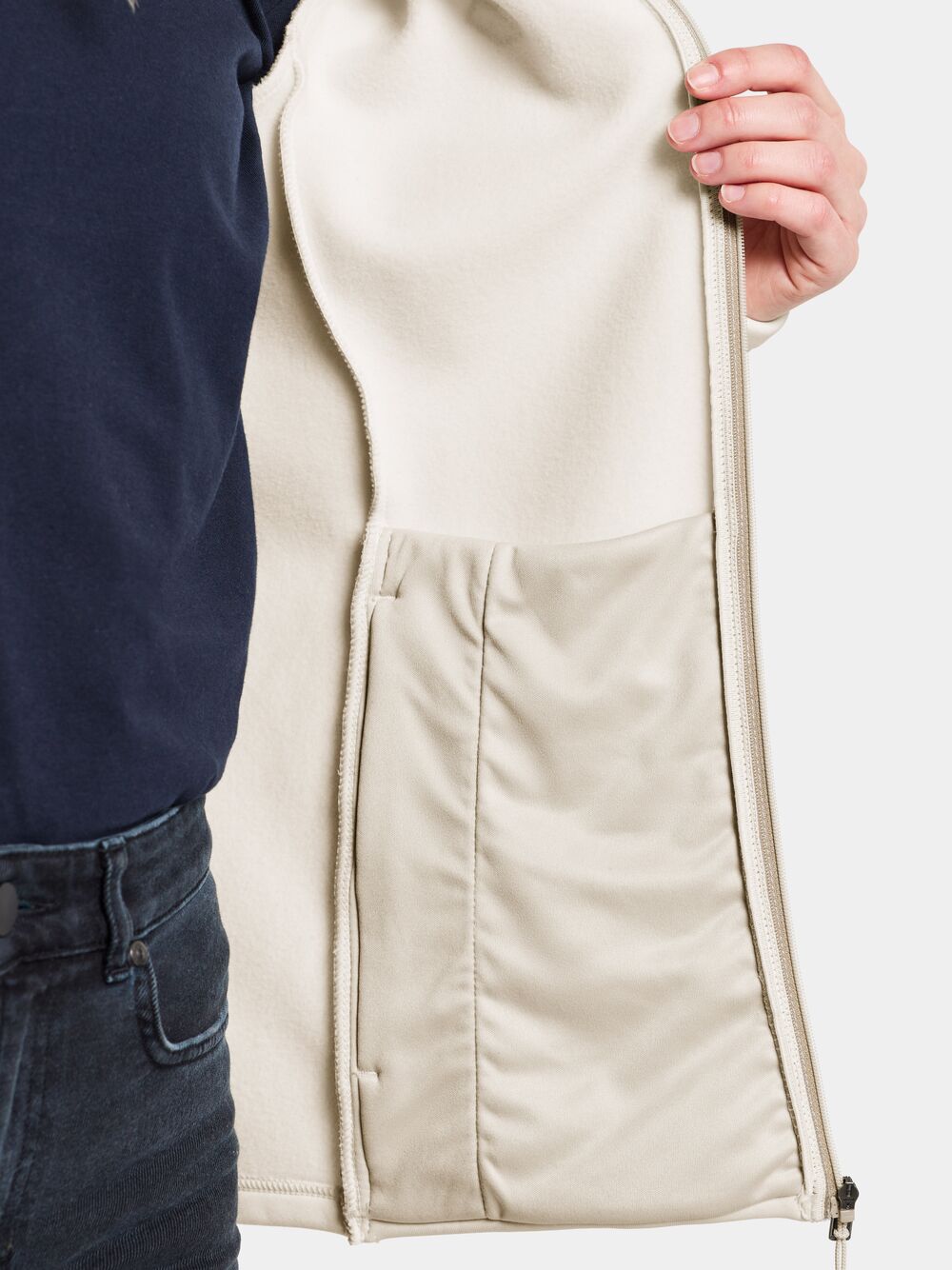 Anneli Full-Zip Shell White