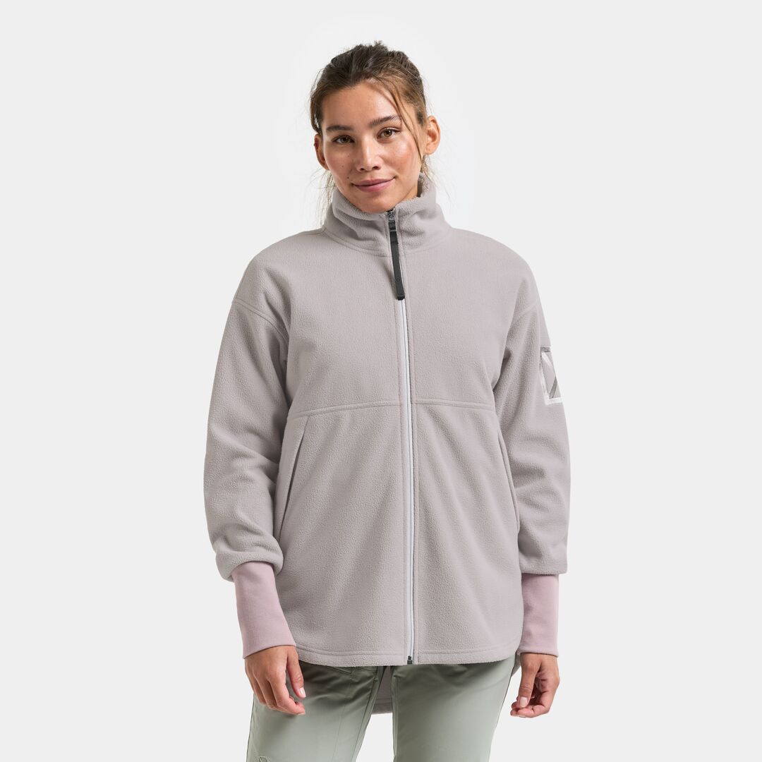 Ronja Windproof Full-Zip Fleece Jacket for Women, Sunrise Mist, Size 46, Windproof, 4-way Stretch, Female, Didriksons - Didriksons