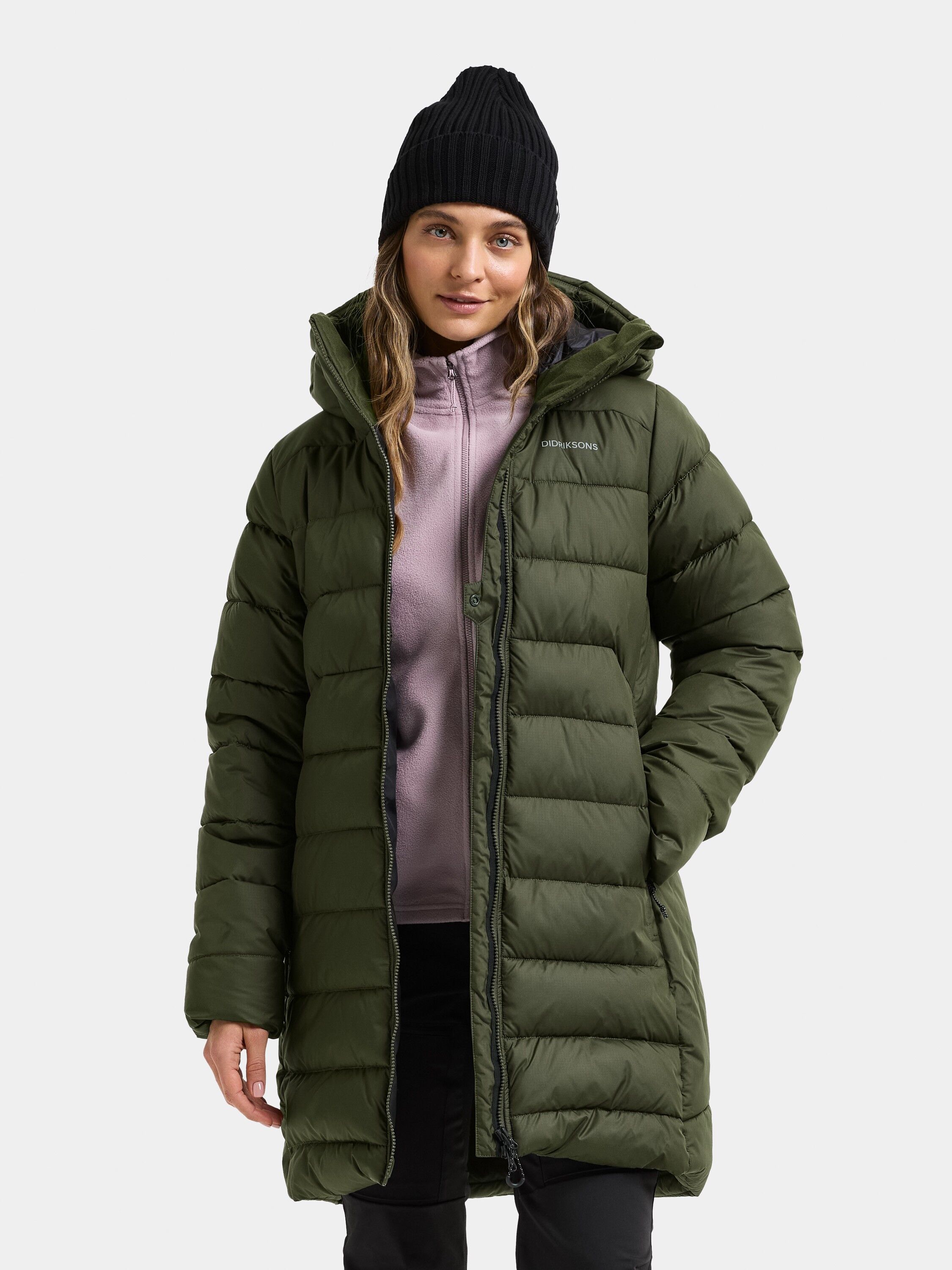 Didriksons Tejla, parka, dames, donkergroen