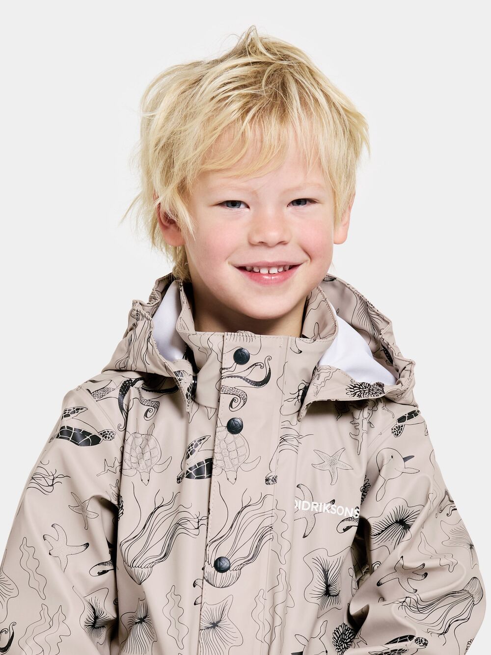 Jojo Kid's Printed Jacket Ocean Beach Beige