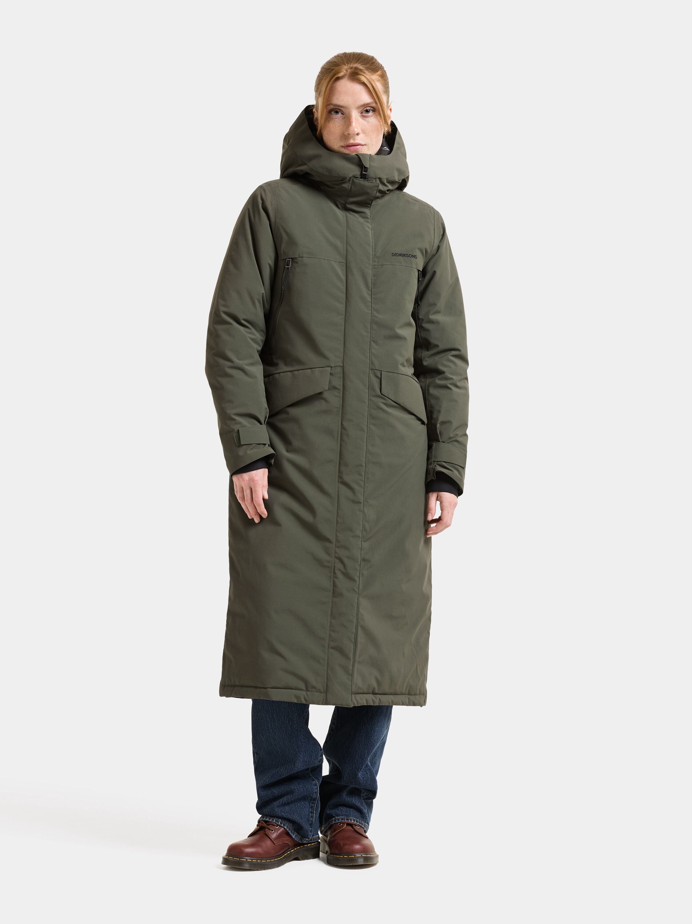 Neja Parka Long Deep Green | Didriksons