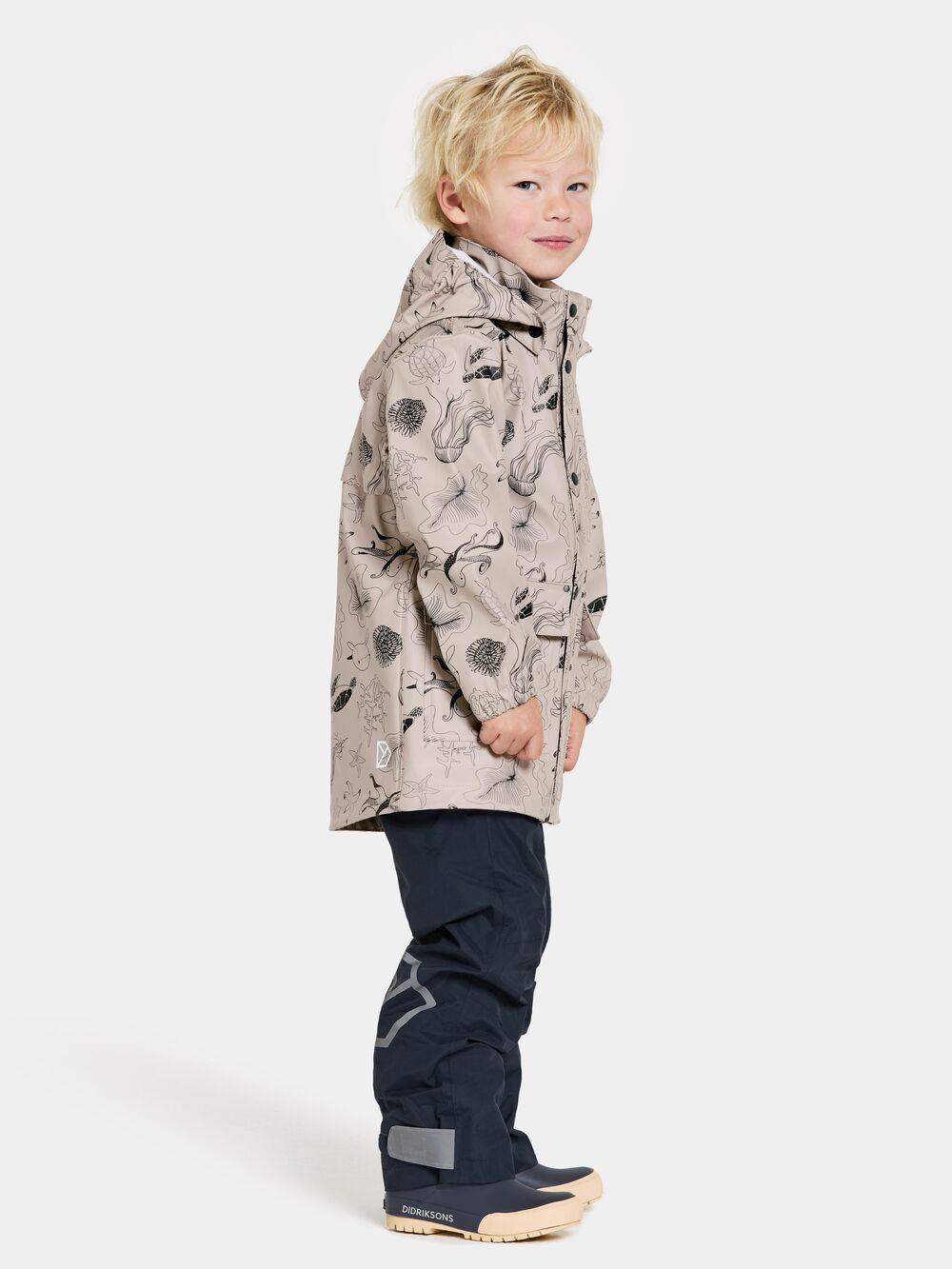 Jojo Kid's Printed Jacket Ocean Beach Beige