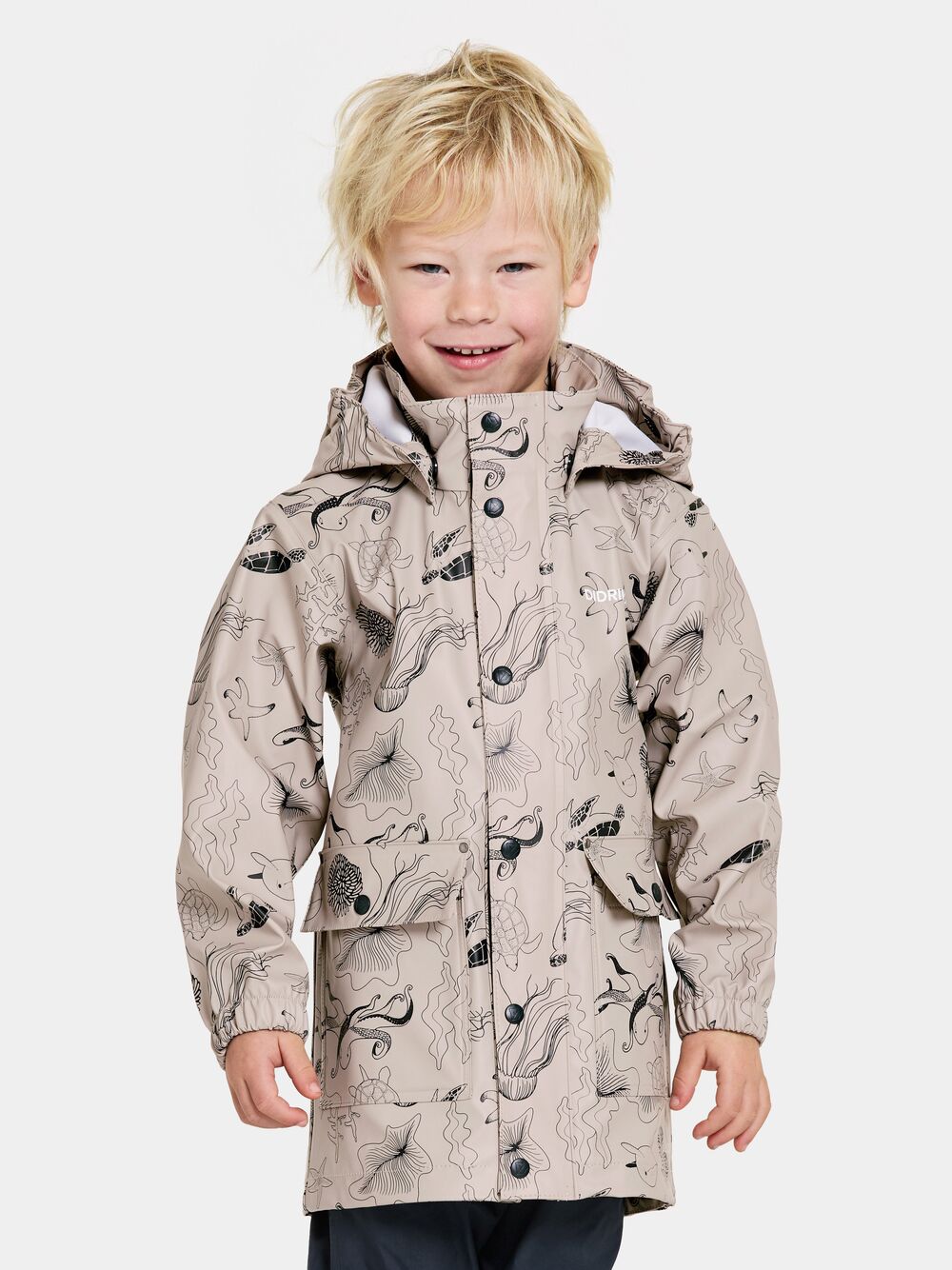 Jojo Kid's Printed Jacket Ocean Beach Beige