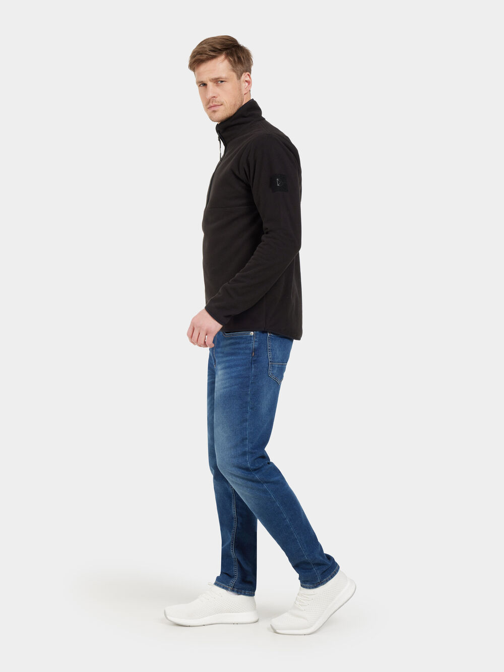 Hannes Windproof Half-Zip Black