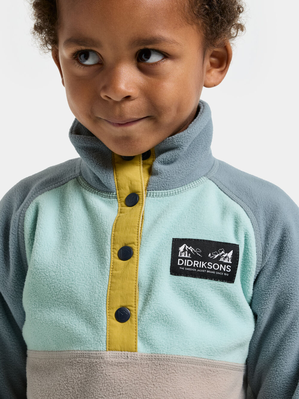 Monte Kids' Half Button Ocean Mint