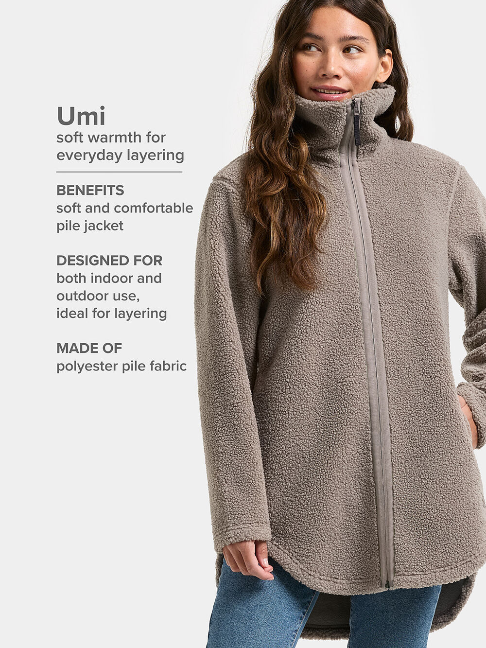 UMI Full-Zip Ash Brown