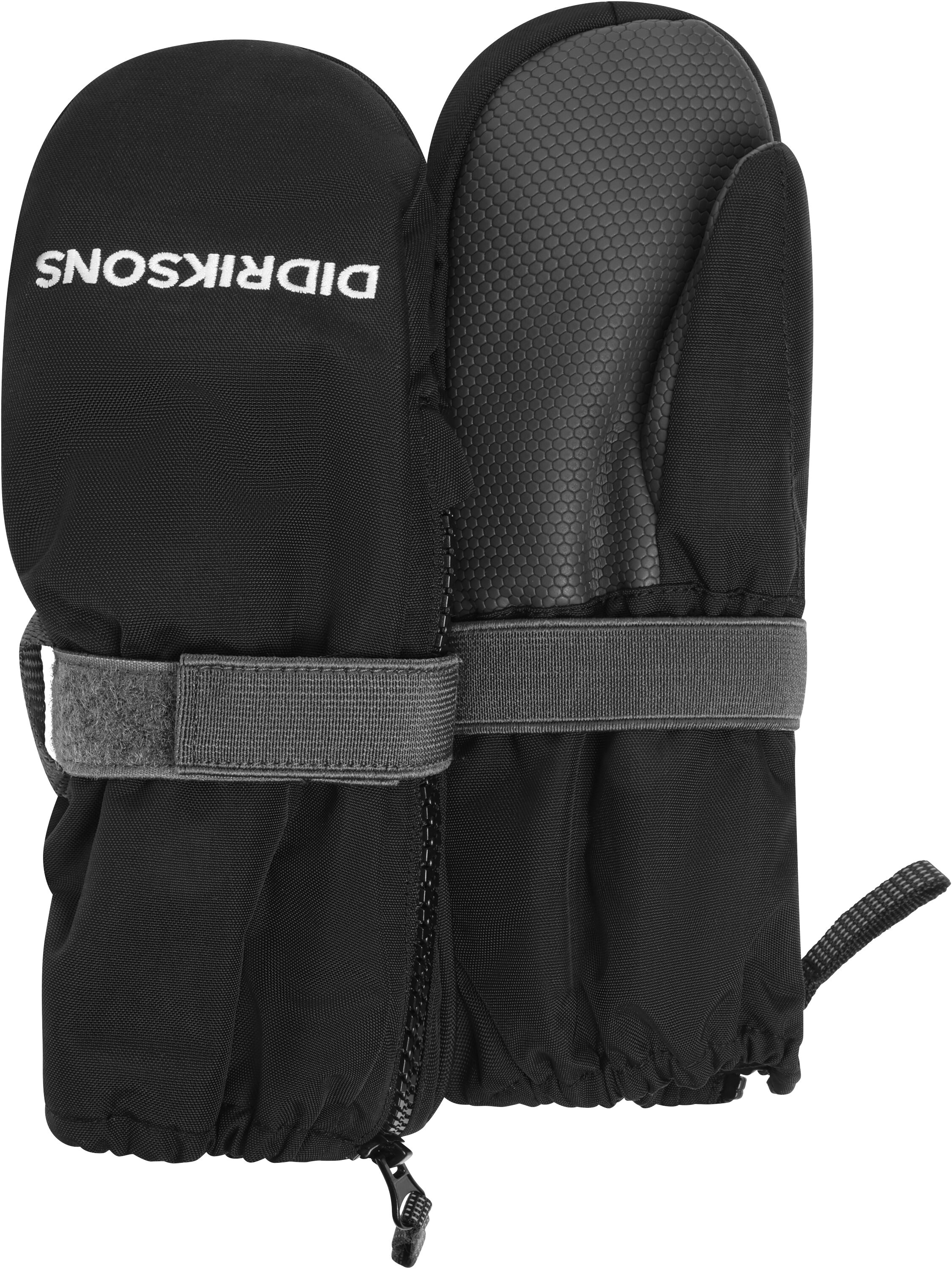 Didriksons Biggles Zip 9, Fäustlinge, Kinder, schwarz