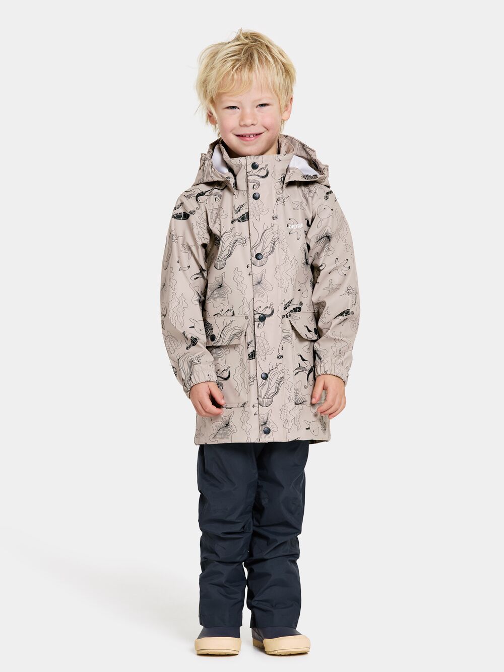 Jojo Kid's Printed Jacket Ocean Beach Beige
