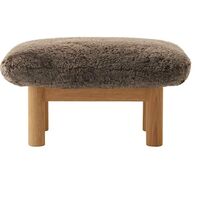Brasilia Fåtölj Med Ottoman Naturlig Ek Sheepskin Root