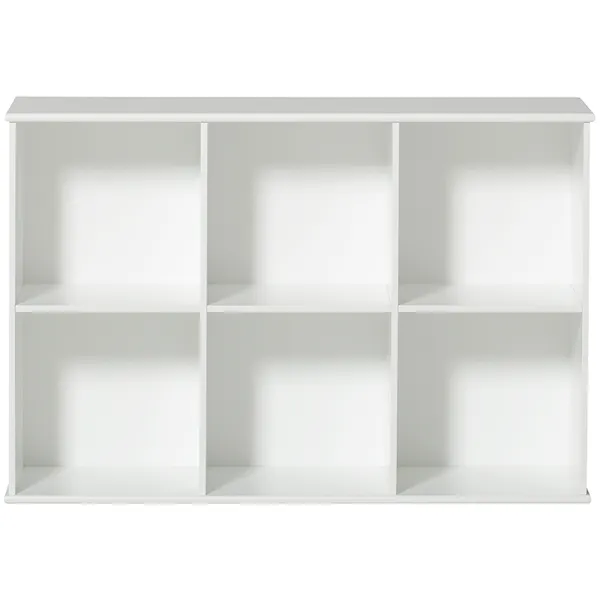 Wood Hyllenhet 3x2 Horisontal med Stöd Vit