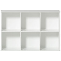 Wood Hyllenhet 3x2 Horisontal med Stöd Vit