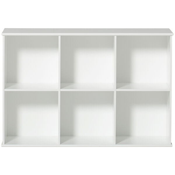 Wood Hyllenhet 3x2 Horisontal med Stöd Vit