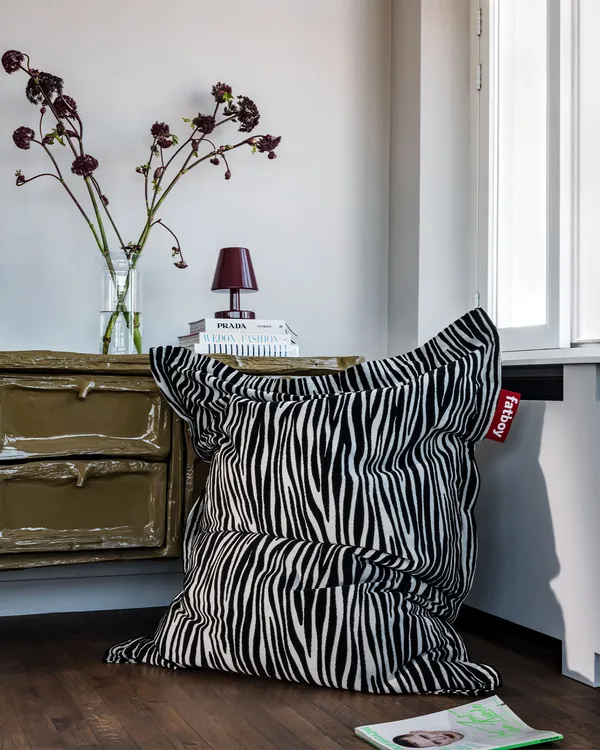 Original Slim Terry Sittesekk Zebra
