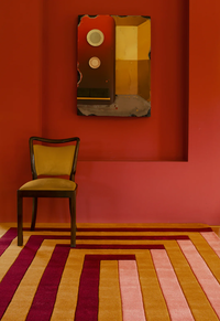 Teklan Labyrinth Ullmatta 300x400 cm Korall / Rosa