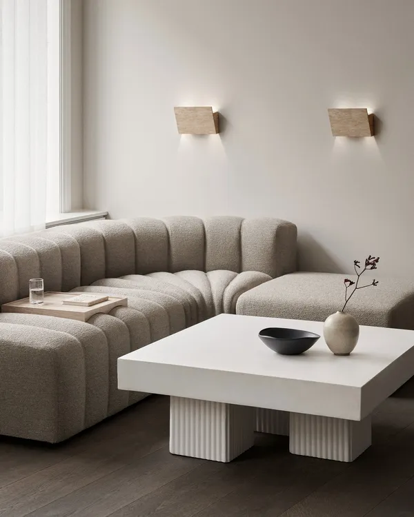 Gear Coffee Table 100x100 cm Chalk