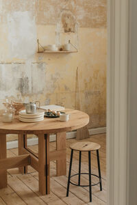 Farmhouse Trestle Spisebord Eg Ø 120 cm