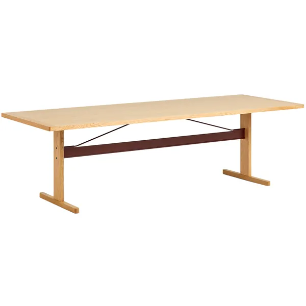 Passerelle Bord 95x260 cm Lackad Ek / Vinröd