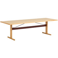 Passerelle Bord 95x260 cm Lackad Ek / Vinröd