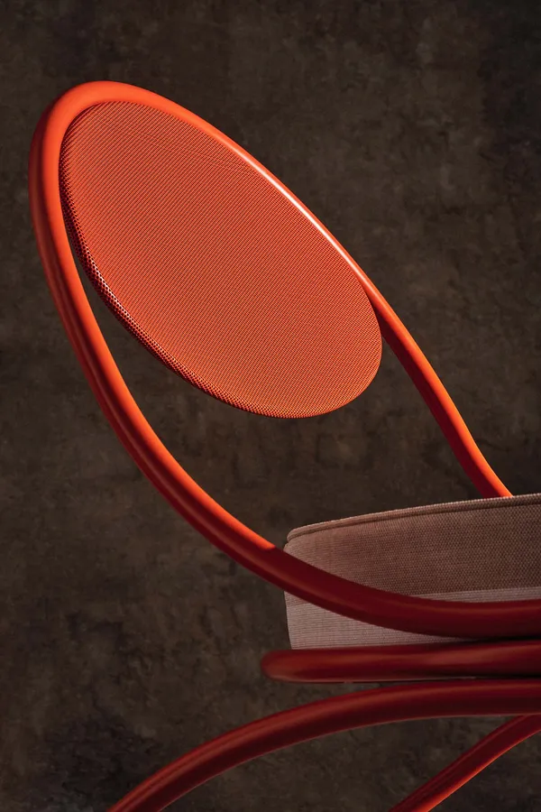 Copacabana Loungestol Oransje / Leslie Stripe 040