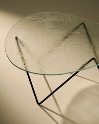 Pedrera Soffbord Texturerat Glas Klar / Svart