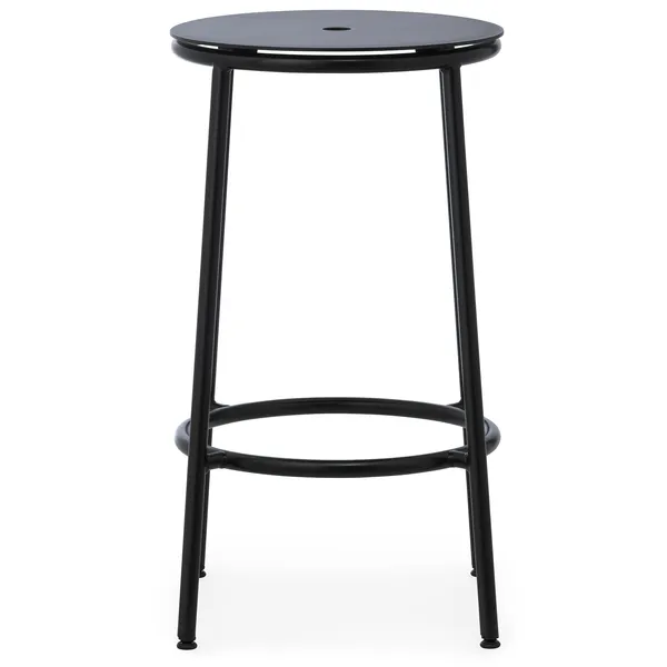 Circa Barstool 65 cm Black Steel Baarijakkara Musta