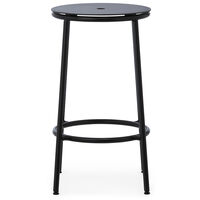 Circa Barstool 65 cm Black Steel Baarijakkara Musta