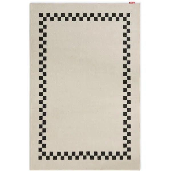 Carpretty Petit Check Border Matta Antracit / Creme