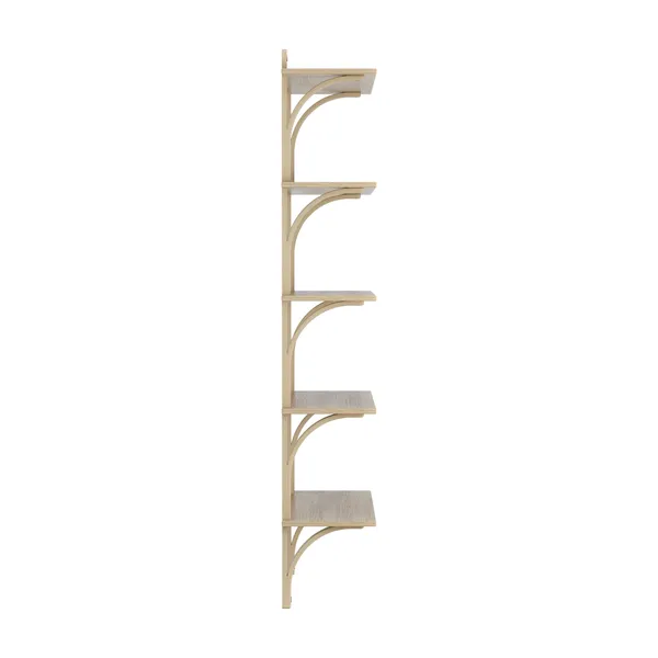 Levi Wall Shelf 90 cm Big Brass / Naturlack Oak