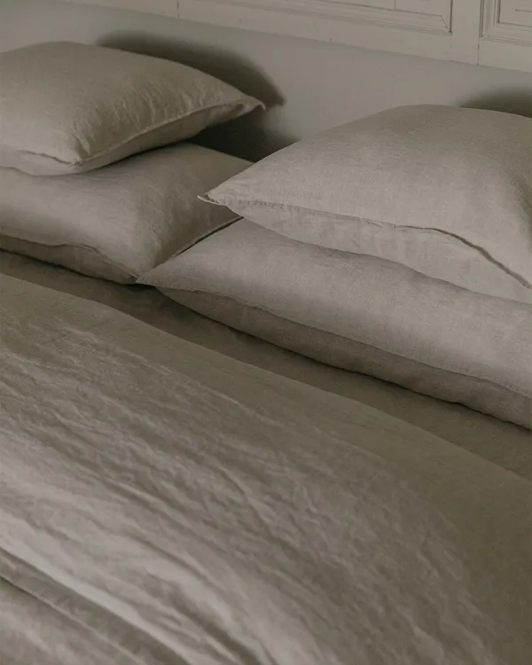 Hemstitched Linen Duvet Cover Double 220x220 cm