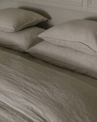 Hemstitched Linen Duvet Cover Double 220x220 cm