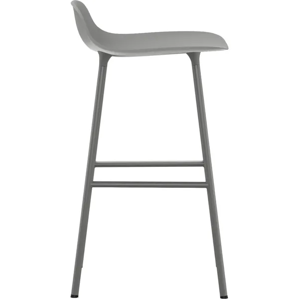 Form Barstol 65cm Grå/Stål