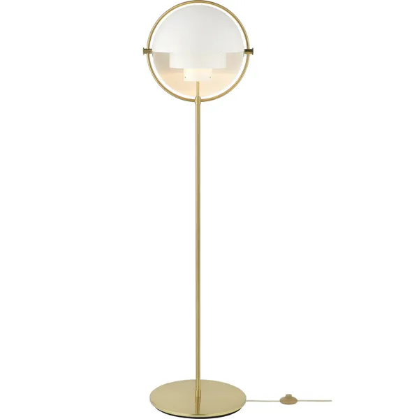 Multi-Lite Golvlampa Brass / Vit
