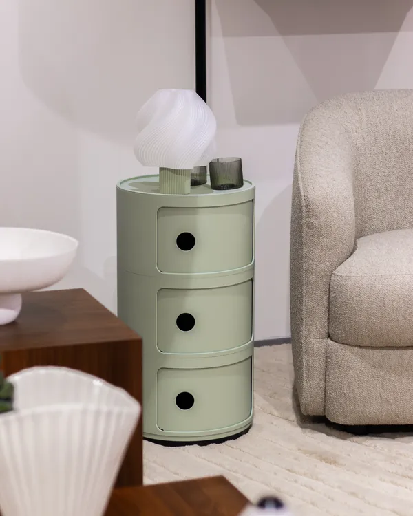 Componibili Recycled Oppbevaring med 3 Rom Matt Green