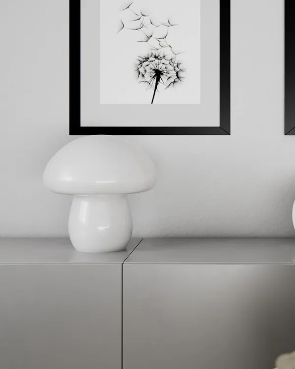 Mira Mushroom Bordlampe 30 cm Hvid