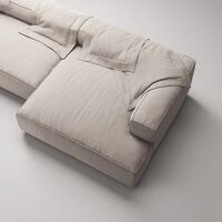 Grand 4-Personers Sofa chaiselong Højre Sandshell Beige