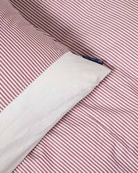 Striped Bäddset 150x210 + 50x60 cm Fikon / Vit