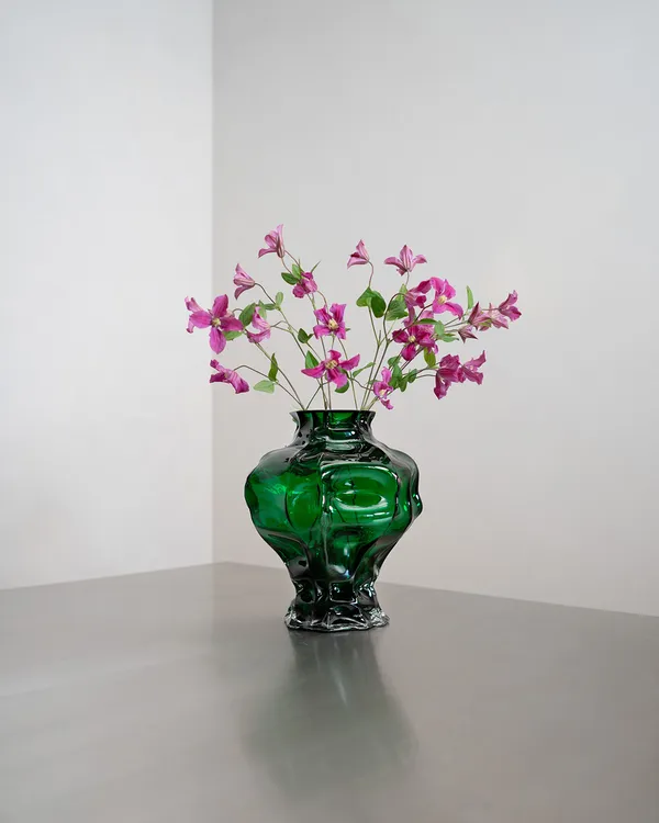 Ammonit Vase 30 cm Grøn