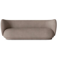 Rico Brushed 3-Seter Sofa Varmgrå