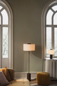 Bosco Gulvlampe Mørkbejdset Egetræ / Beige