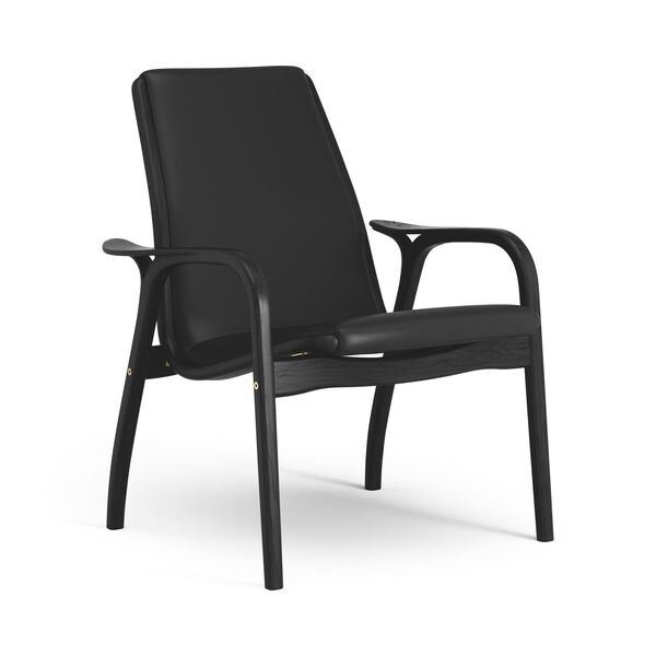 Laminett Nojatuoli Nahka Mustalasitettu Tammi / Musta