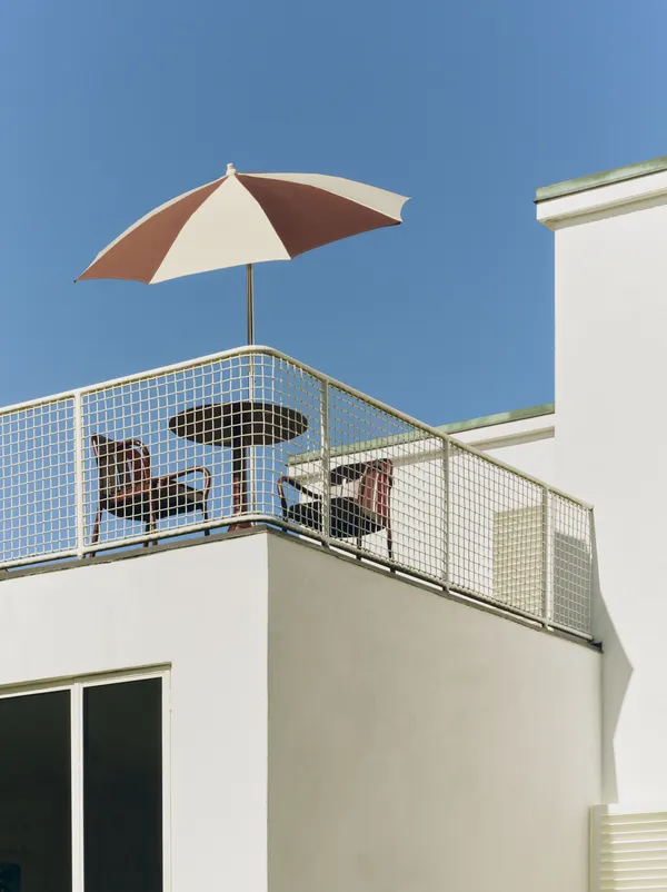 Terrazza Parasol Octagon Off-white / Burgundy